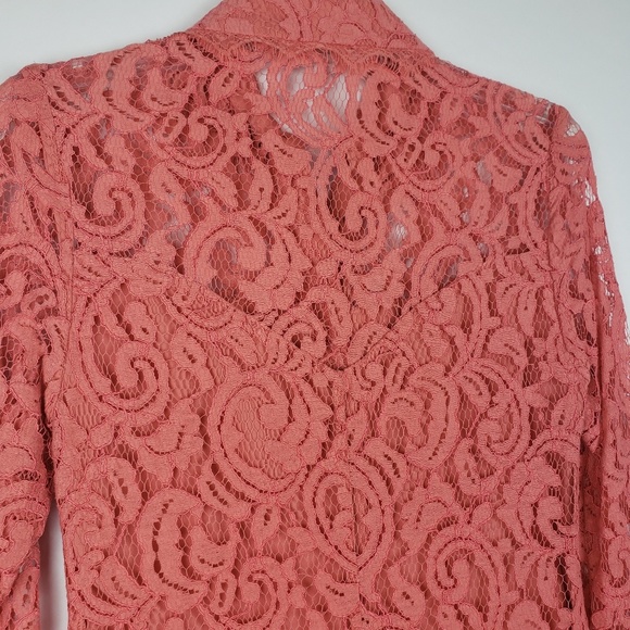 NWT Nanette Lepore Sedona Clay Lace Shirt Dress - Picture 7 of 8